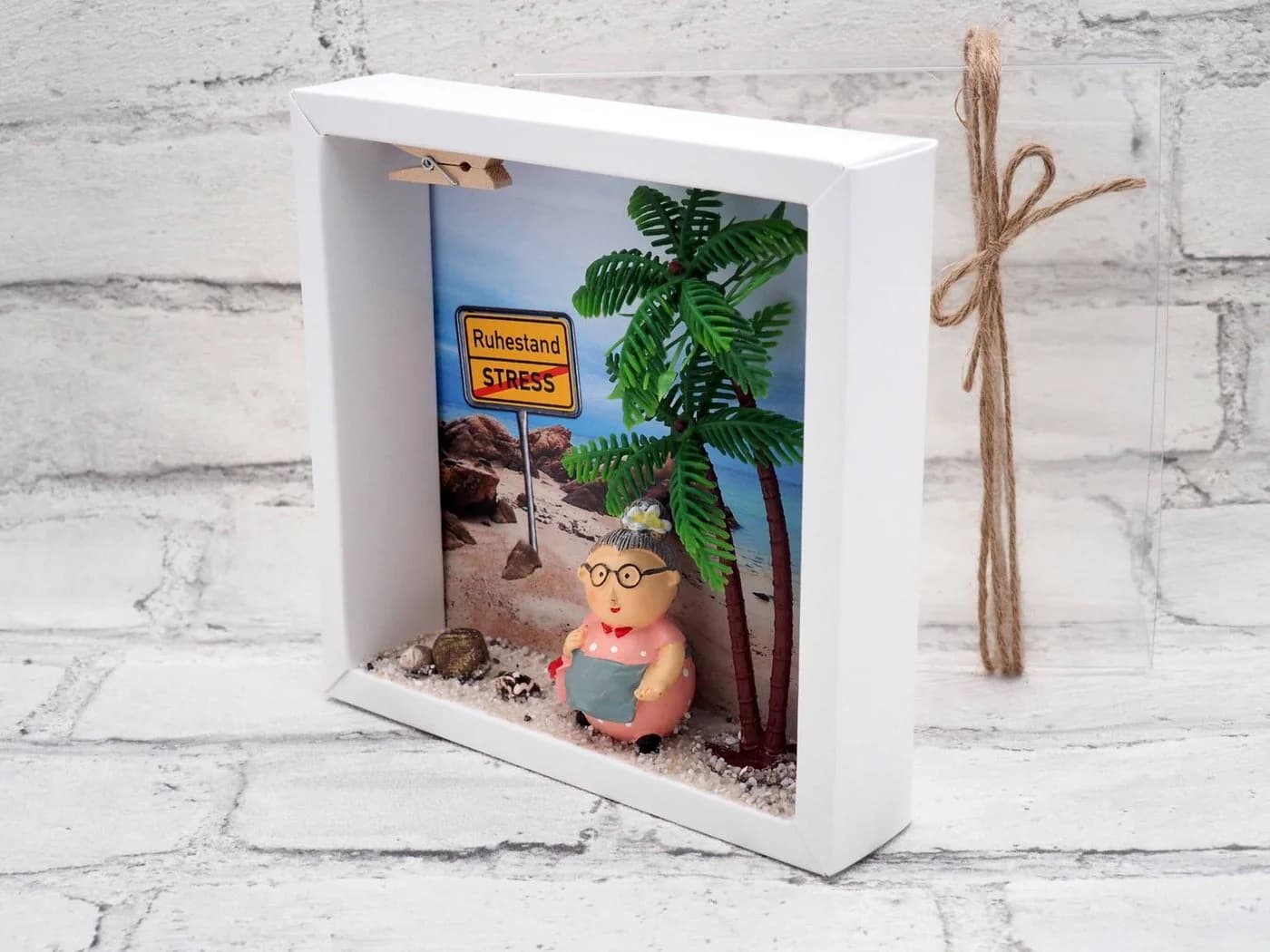 ZauberDeko Geschenkbox Geldgeschenk Ruhestand Weiß/Braun - Bild 4