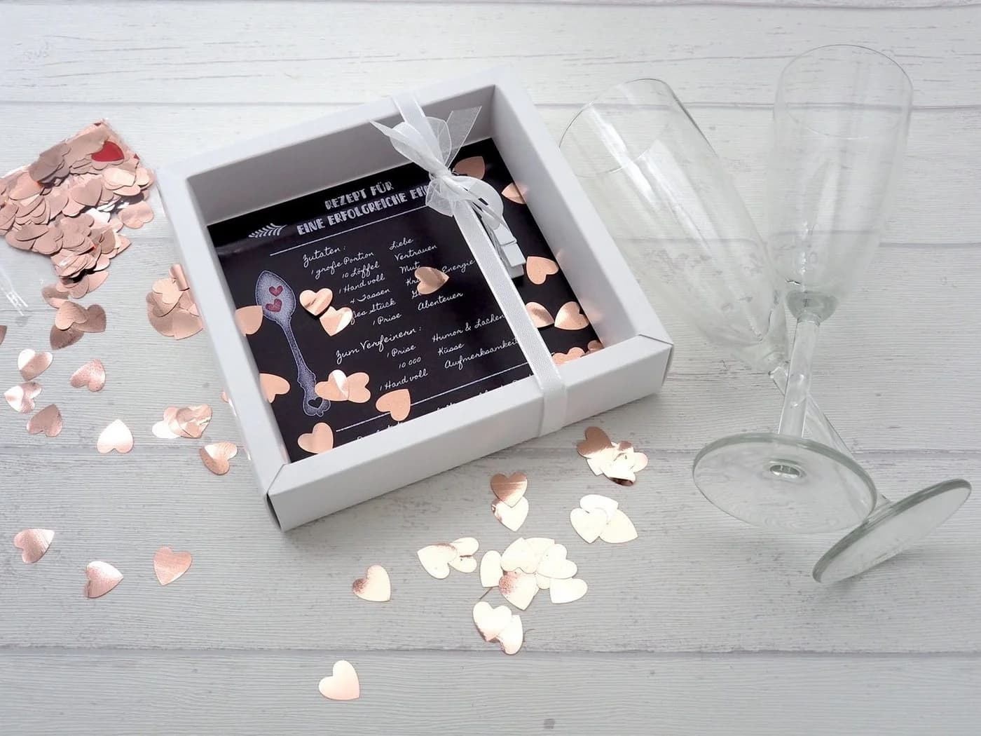 ZauberDeko Hochzeitsgeschenkbox Geldgeschenk Verpackung Rezept für eine glückliche Ehe