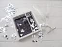ZauberDeko Geschenkbox Silberhochzeit Weiß/Silber Bild 1