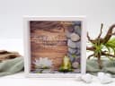ZauberDeko Geschenkbox Geldgeschenk Weiß Braun Yoga Frosch Bild 4