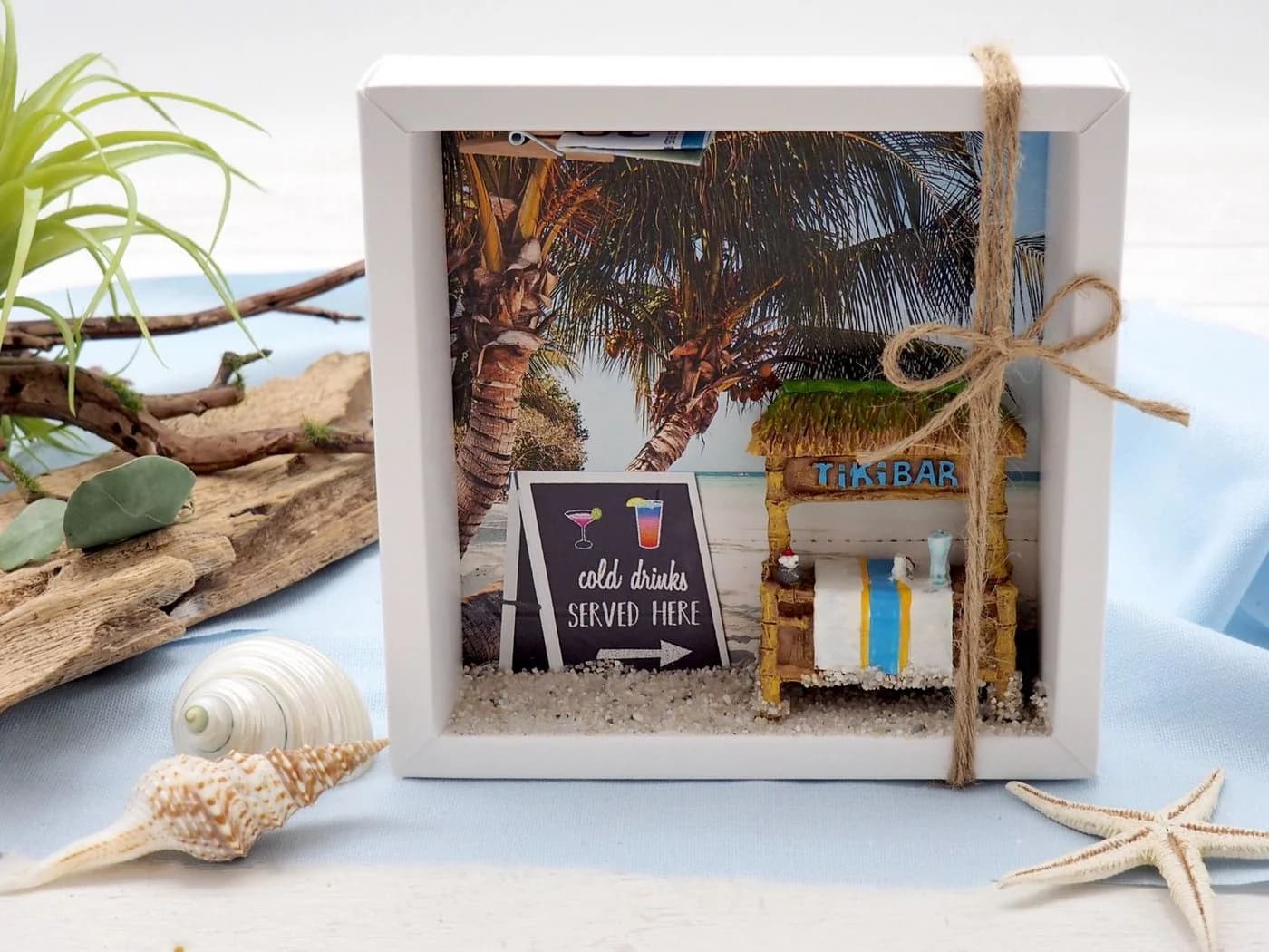 ZauberDeko Geschenkbox Strandurlaub Weiß Transparent