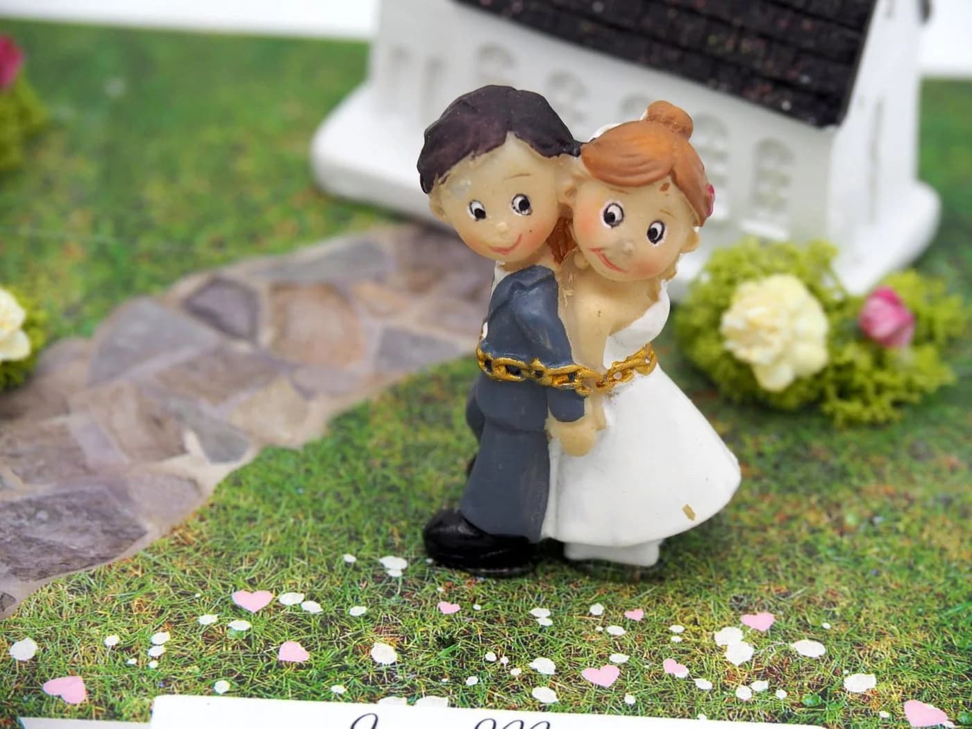 ZauberDeko Geldgeschenkbox Hochzeit Kirche Weiß Bunt - Bild 3