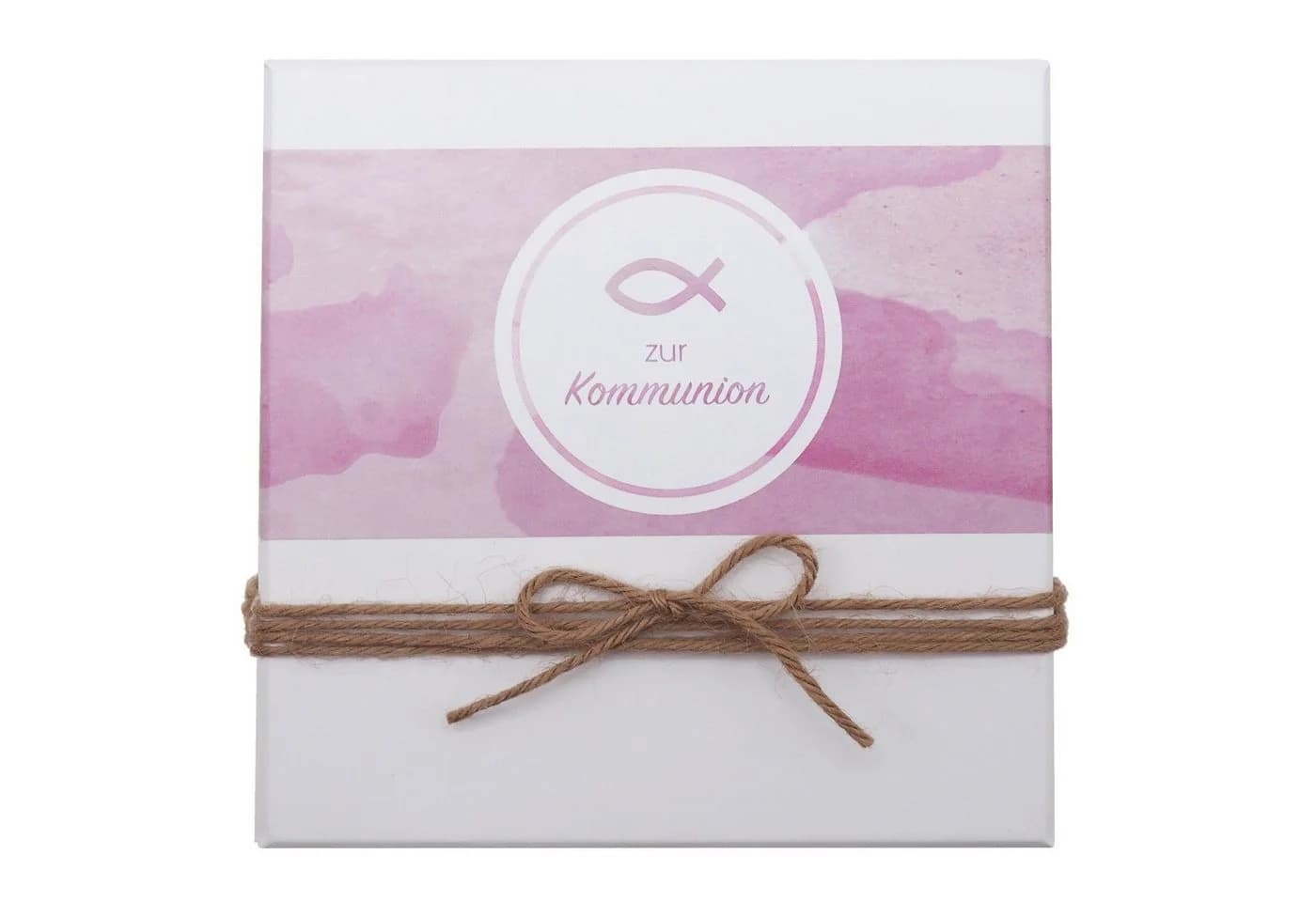 ZauberDeko Geschenkbox Geldgeschenk Kommunion Rosa Weiß Personalisiert - Bild 3