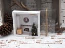 ZauberDeko Geschenkbox Geldgeschenk Weihnachten Kamin LED Lichterkette Weiß Bild 3