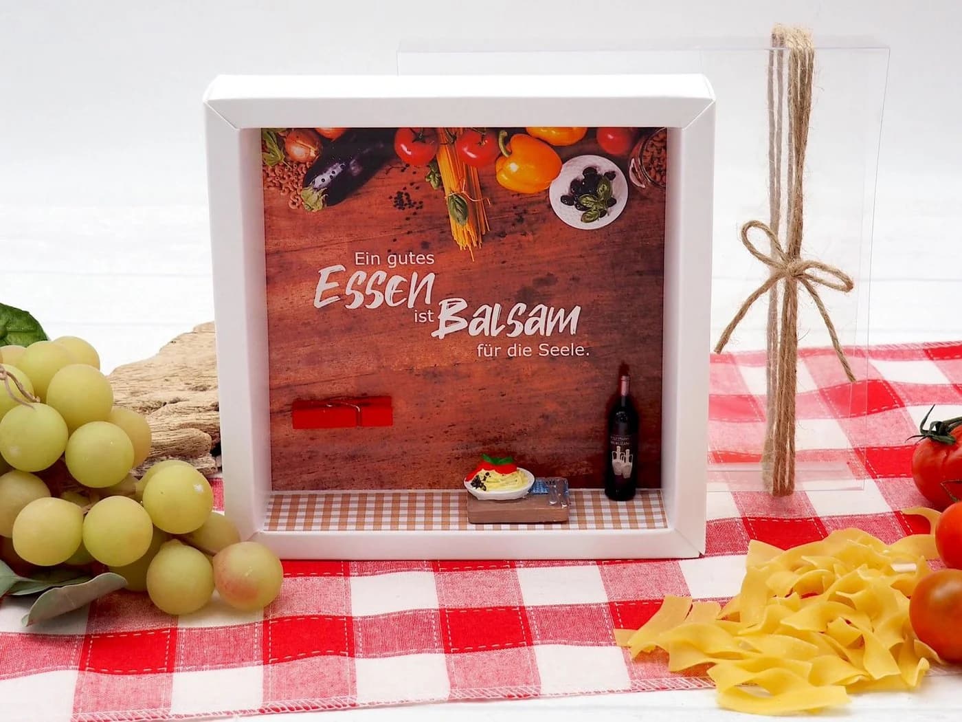 ZauberDeko Geschenkbox Geldgeschenk Essen Restaurant Gutschein Geburtstag Weiß