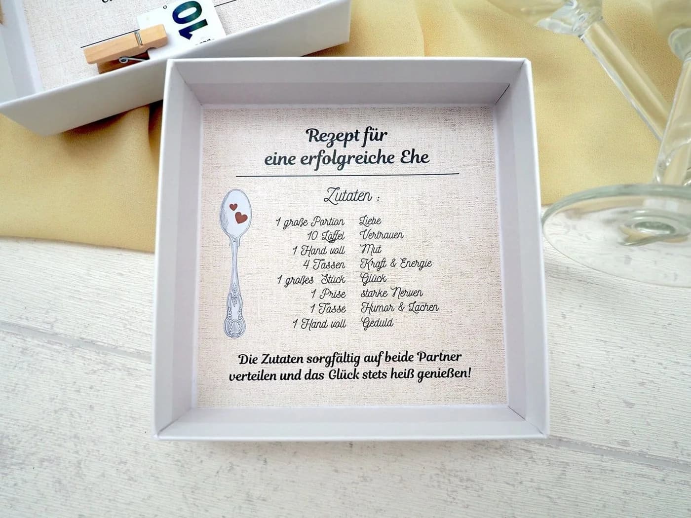 ZauberDeko Geschenkbox Geldgeschenk Hochzeitsgeschenk Rezept glückliche Ehe - Bild 3