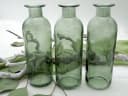 ZauberDeko 3-Vasen-Set Salbeigrün Glas Blumenvasen Bild 1