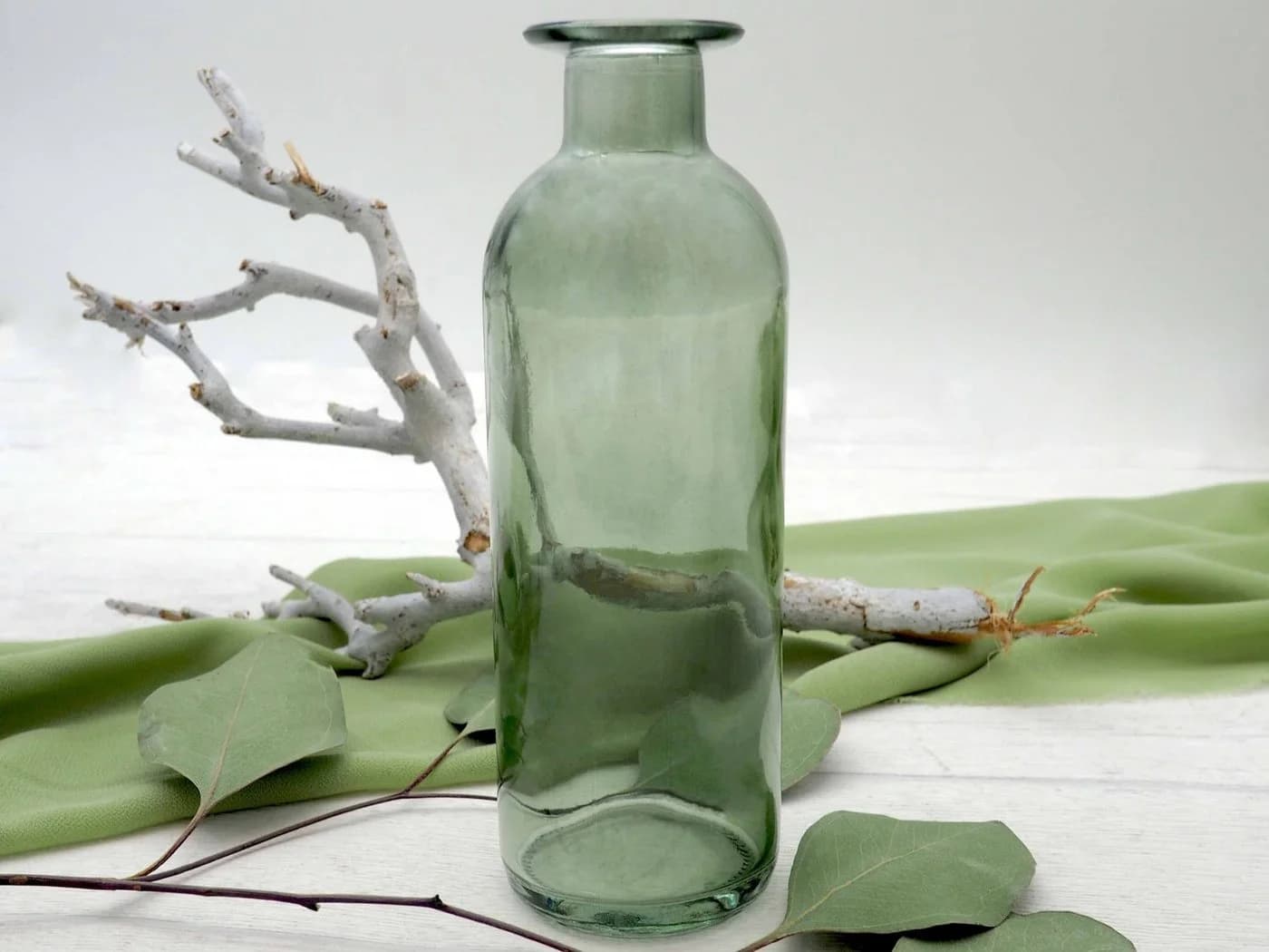 ZauberDeko 3-Vasen-Set Salbeigrün Glas Blumenvasen - Bild 5