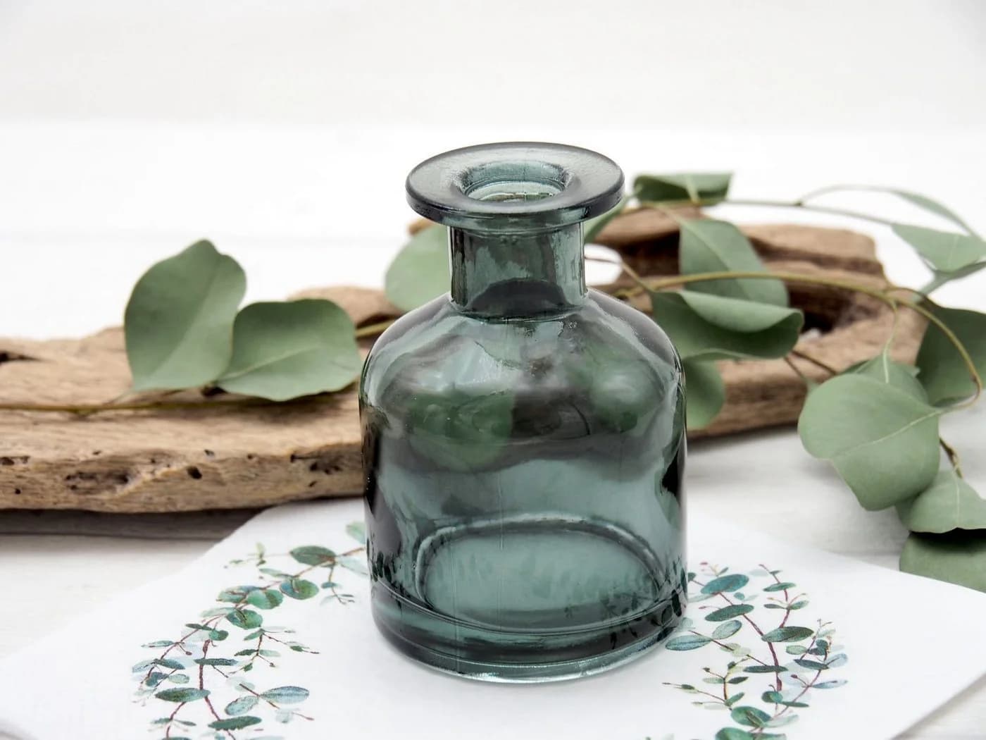 ZauberDeko Dekovase Glas Eukalyptus Grün Klein - Bild 3