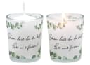 ZauberDeko Teelichthalter Windlicht Eukalyptus SET 2 Stück mit Spruch Bild 2