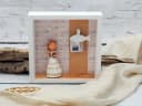 ZauberDeko Geschenkbox Geldgeschenk Kommunion Mädchen Orange Braun Bild 1