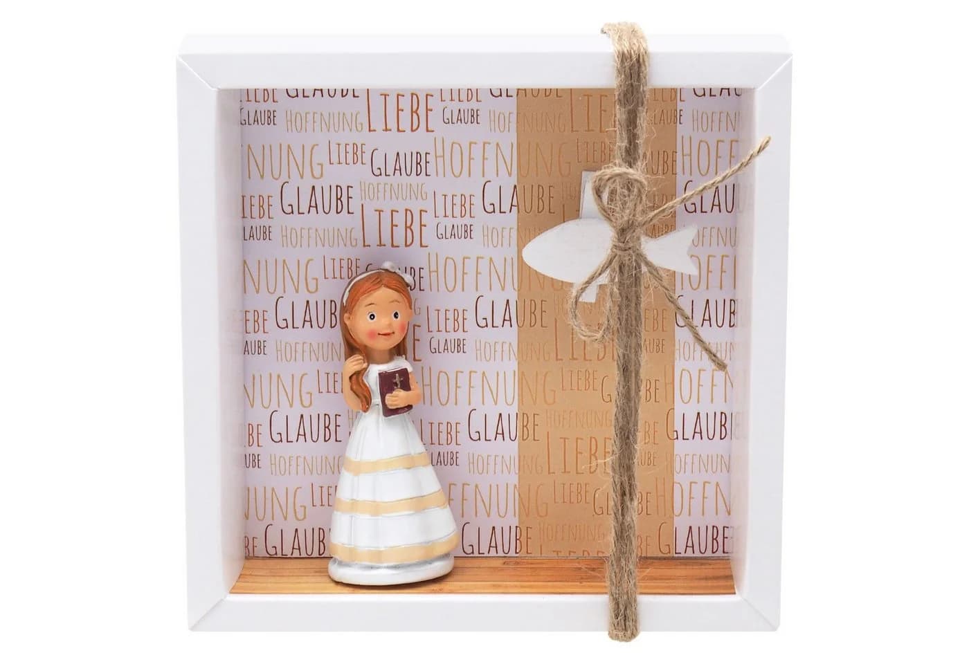 ZauberDeko Geschenkbox Geldgeschenk Kommunion Mädchen Orange Braun - Bild 2