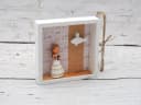 ZauberDeko Geschenkbox Geldgeschenk Kommunion Mädchen Orange Braun Bild 5