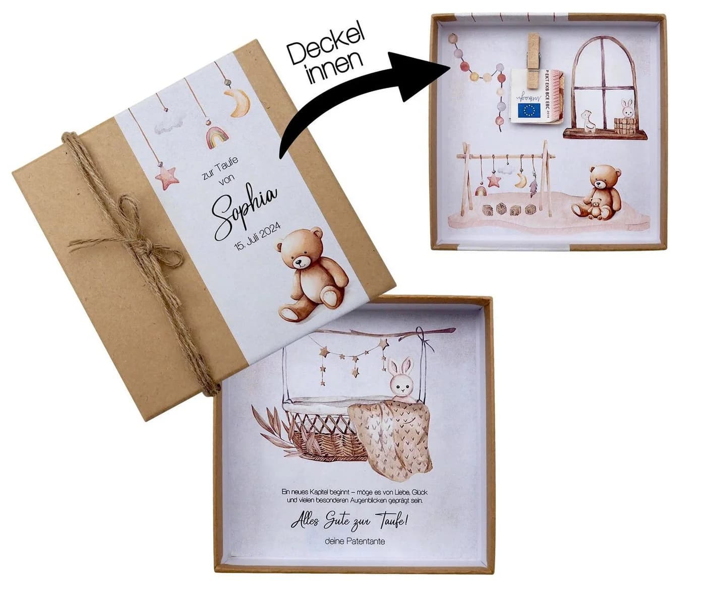 ZauberDeko Geschenkbox Geldgeschenk Boho Style Personalisiert