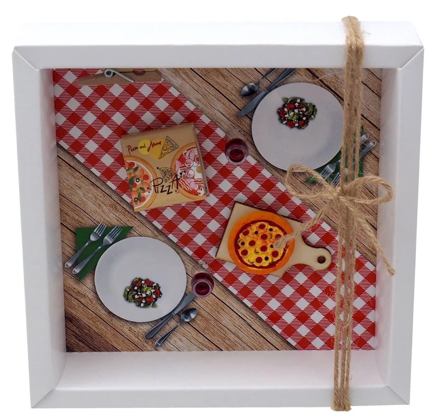 ZauberDeko Geschenkbox Geldgeschenk Pizzeria Weiß Transparent - Bild 2