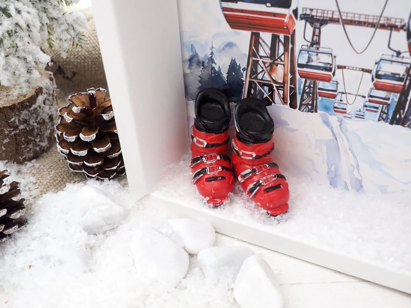 ZauberDeko Geschenkbox Geldgeschenk Skiurlaub Weiß/Rot - Bild 3