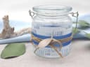 ZauberDeko Windlicht Glaube Liebe Hoffnung Dunkelblau Fisch 9cm 2 Stk Bild 1