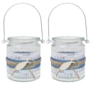 ZauberDeko Windlicht Glaube Liebe Hoffnung Dunkelblau Fisch 9cm 2 Stk Bild 2