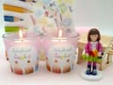 ZauberDeko Personalisiertes Windlicht Rosa Buntstifte Einschulung Bild 1