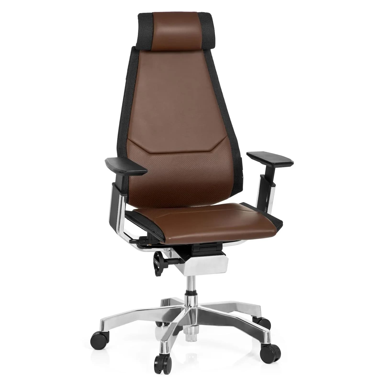 hjh OFFICE Bürostuhl GENIDIA PRO High End mit Armlehnen Leder - Bild 1