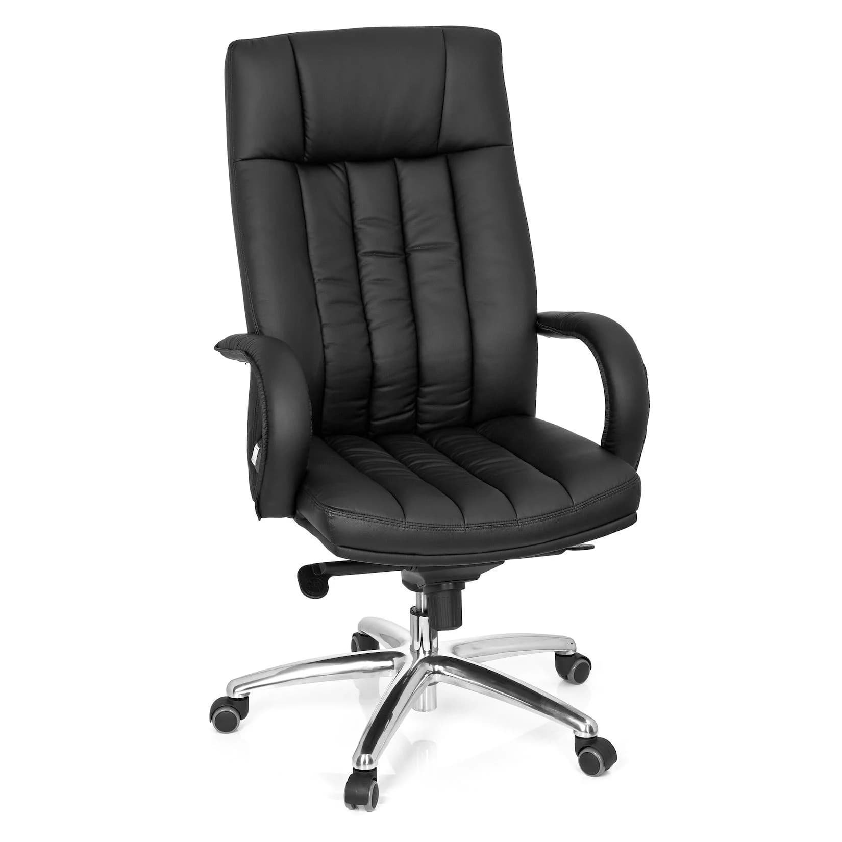 hjh OFFICE XXL Drehstuhl G 300 Kunstleder Schwarz mit Armlehnen
