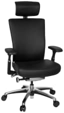 hjh OFFICE Profi Bürostuhl NOVA Leder mit Armlehnen höhenverstellbar Bild 2