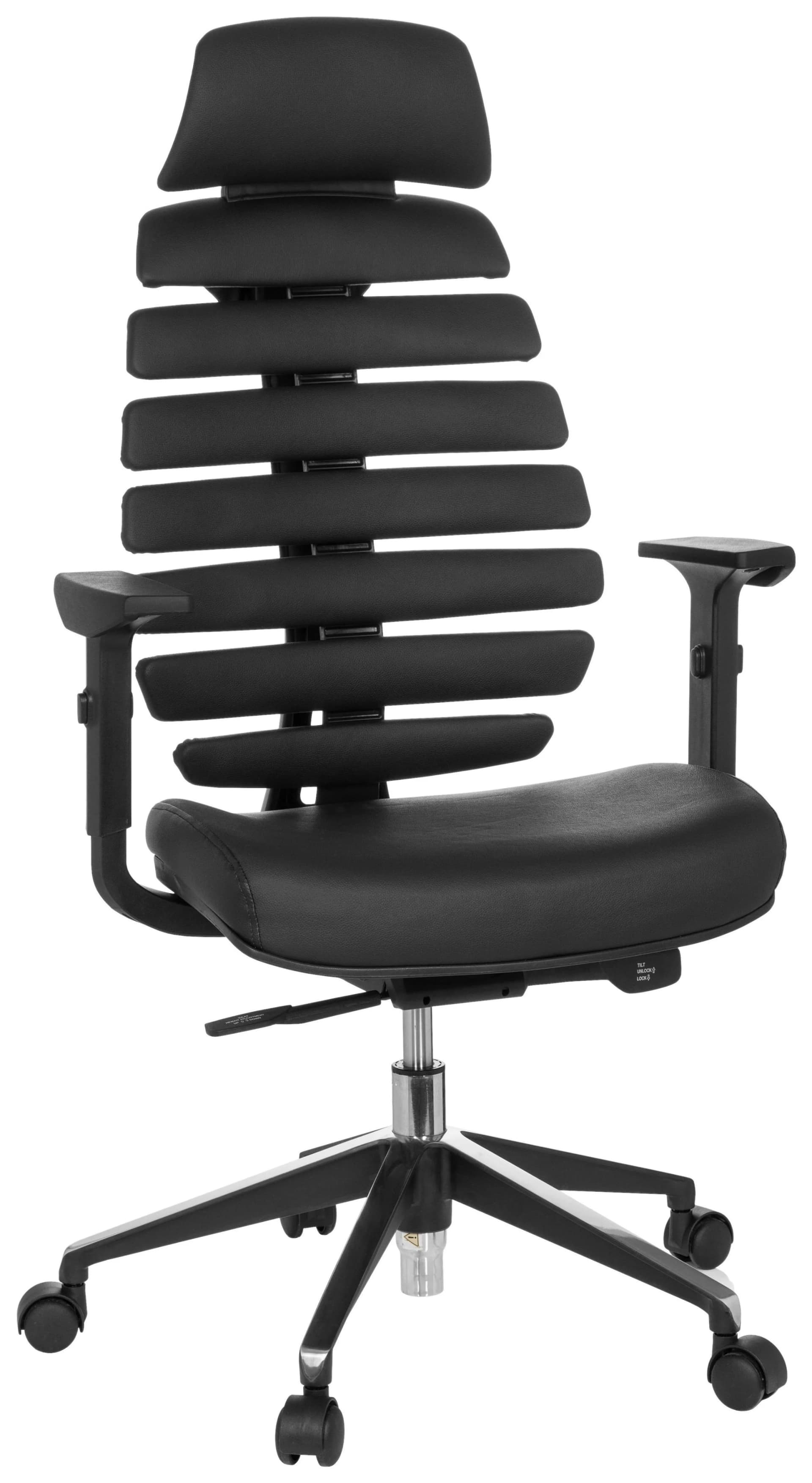 hjh OFFICE Bürostuhl ERGO LINE II PRO Leder Höhenverstellbar mit Armlehnen - Bild 2