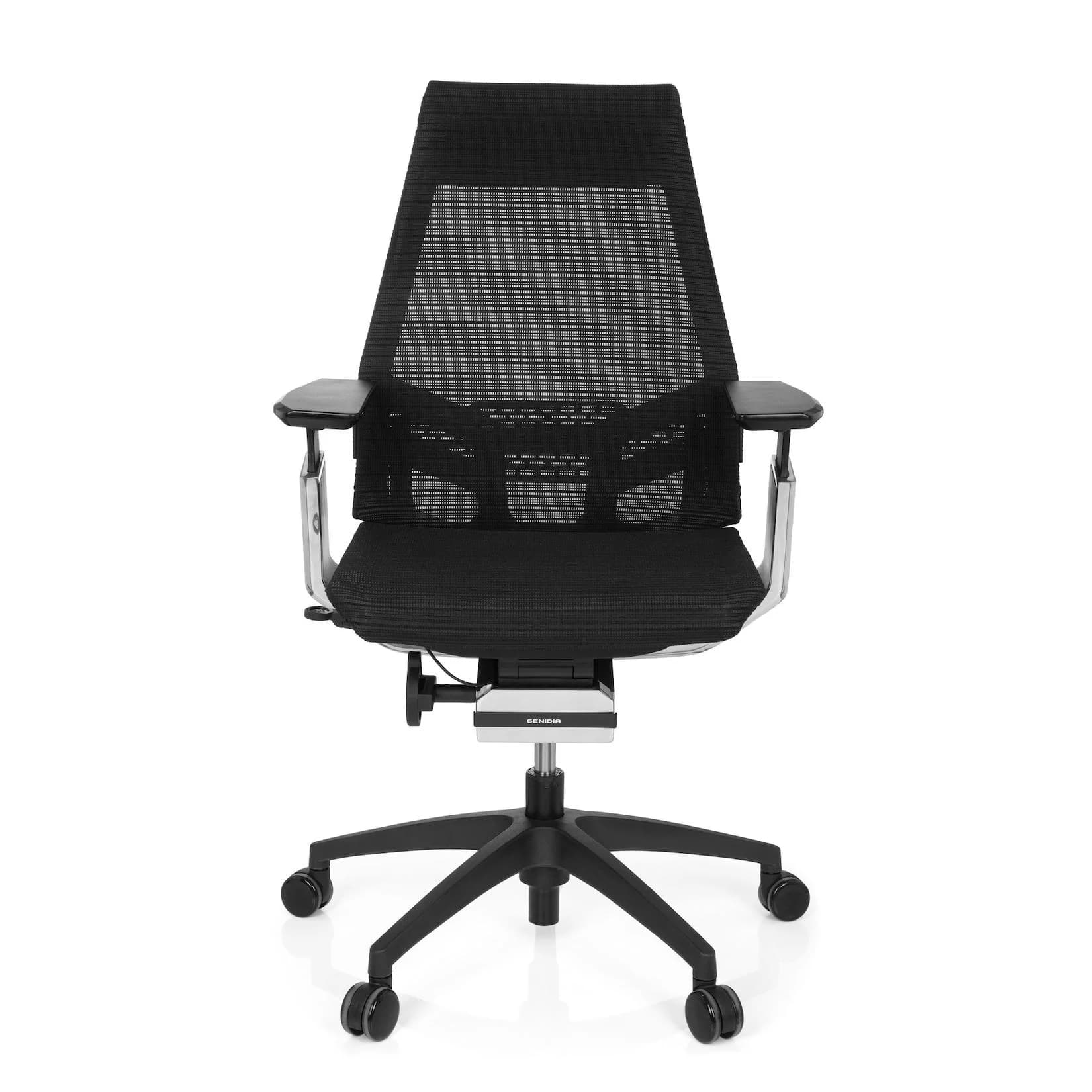 hjh OFFICE Bürostuhl GENIDIA SMART BLACK CM Netzstoff mit Armlehnen