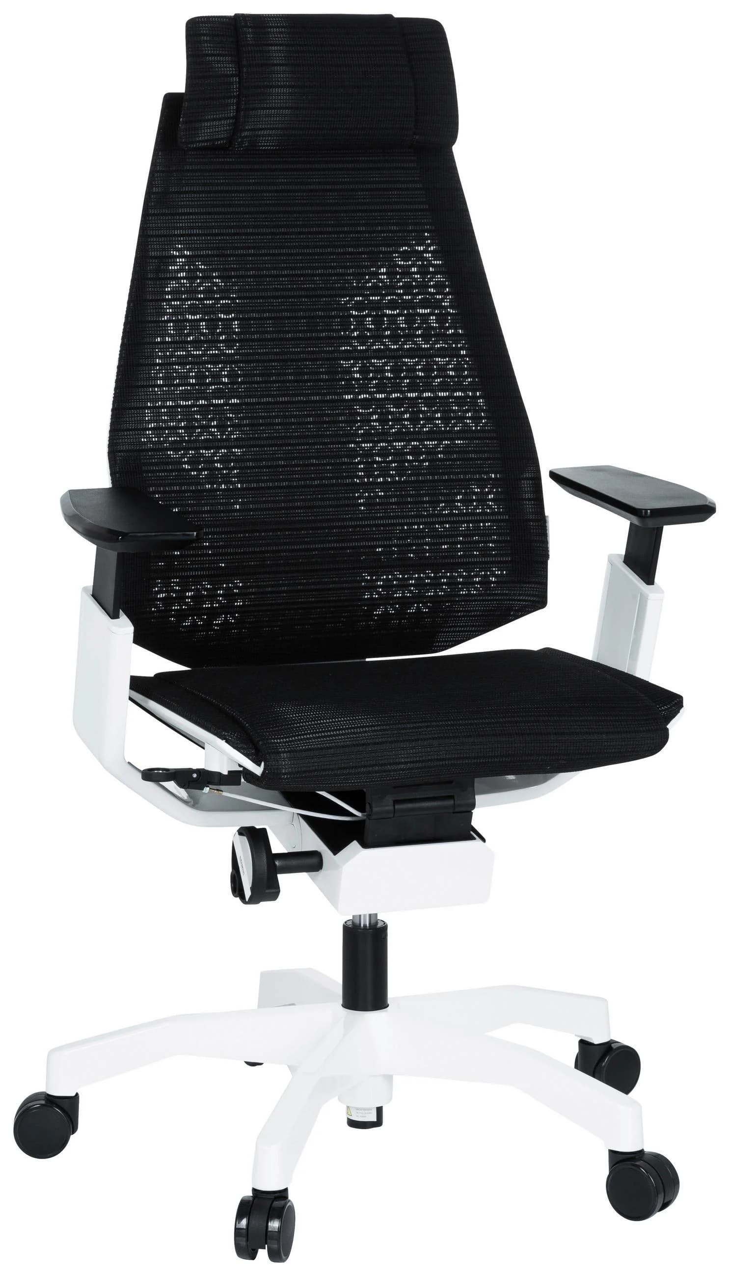 hjh OFFICE GENIDIA PRO Bürostuhl Weiß Netzstoff Ergonomisch - Bild 2
