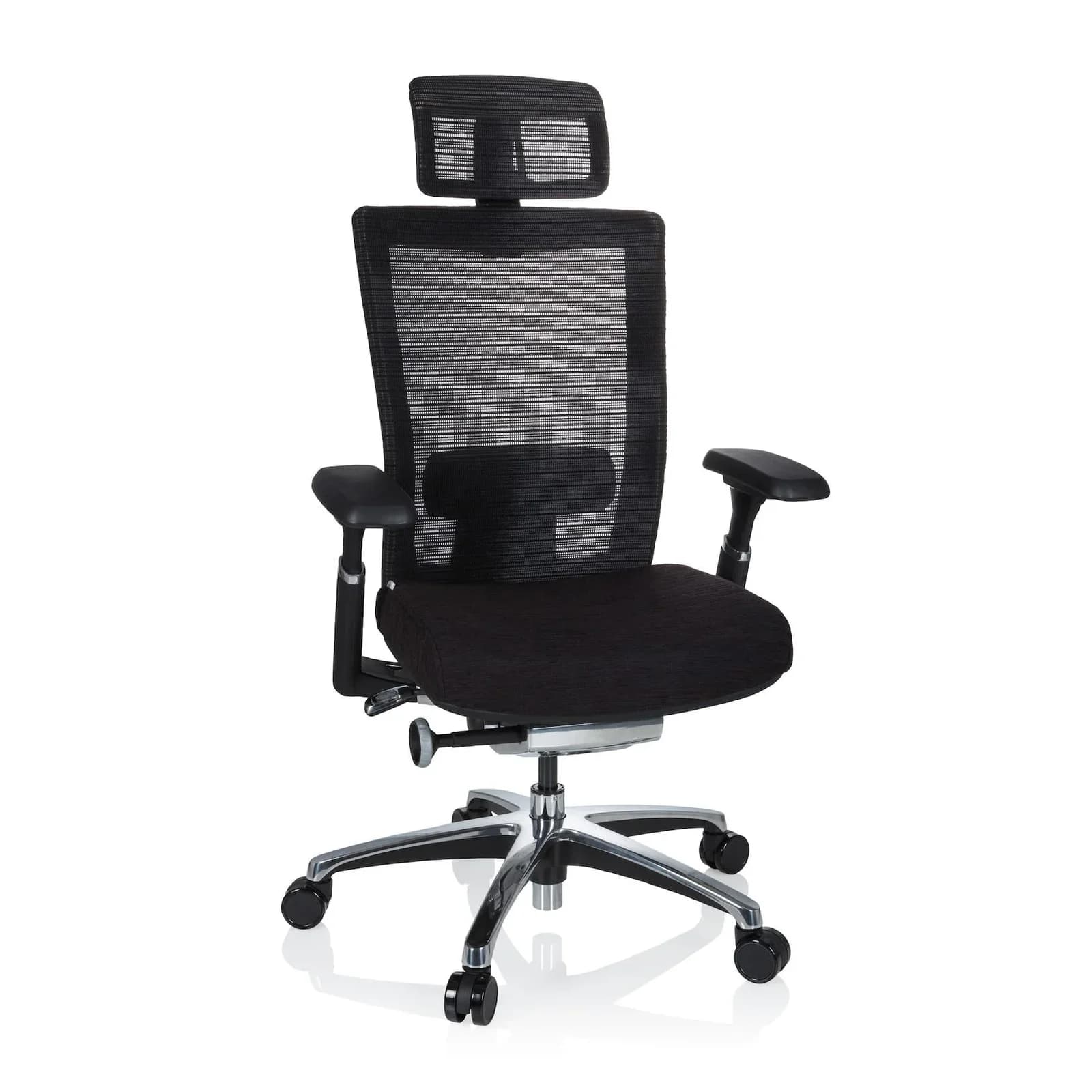 hjh OFFICE NOVA PRO I Bürostuhl Stoff/Netzstoff mit Armlehnen