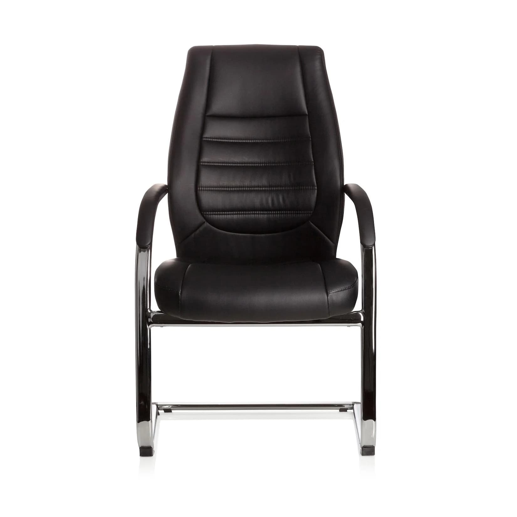hjh OFFICE Freischwinger VITORO V Kunstleder Grau mit Armlehnen