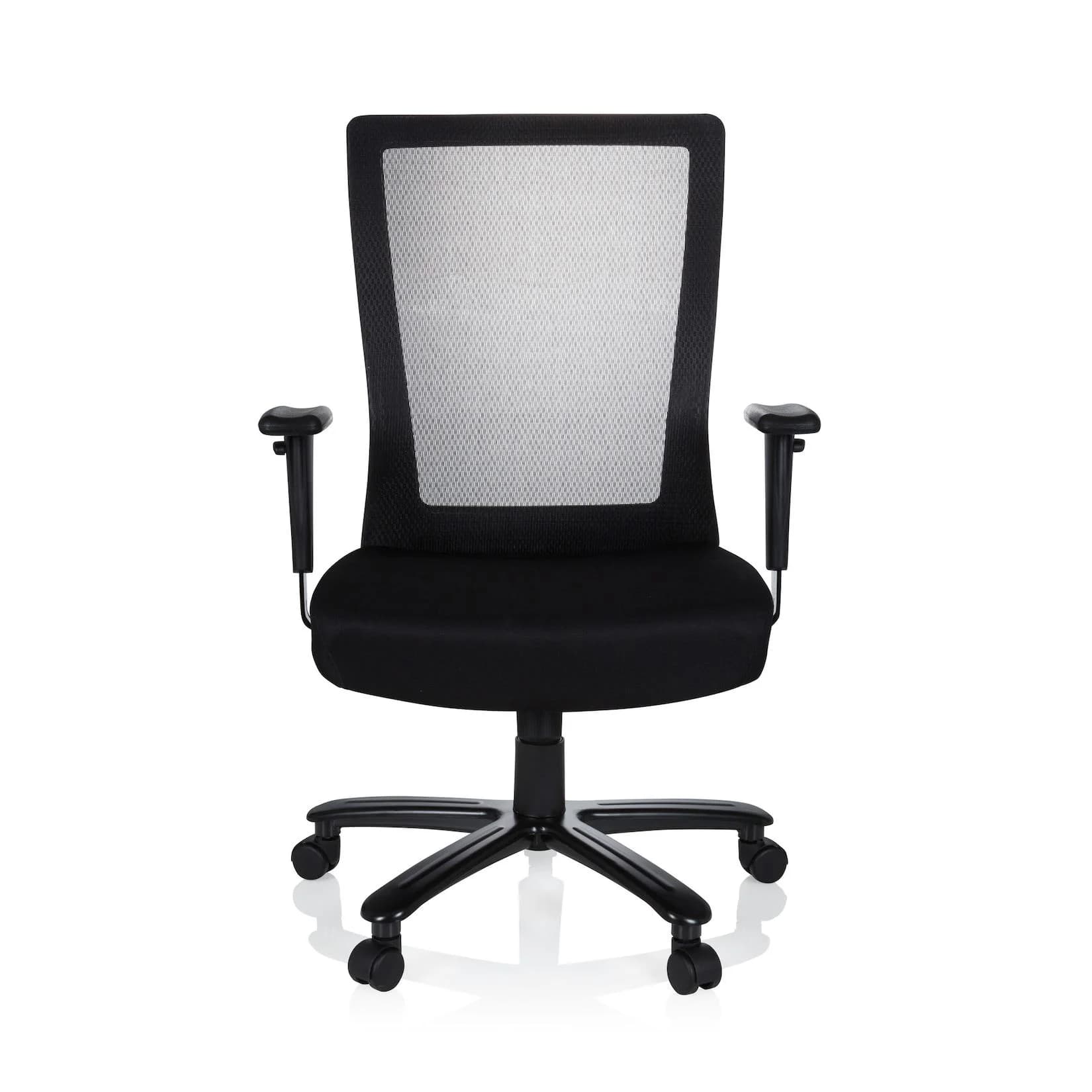 hjh OFFICE XXL EXTENDER Drehstuhl Stoff/Netzstoff mit Armlehnen höhenverstellbar