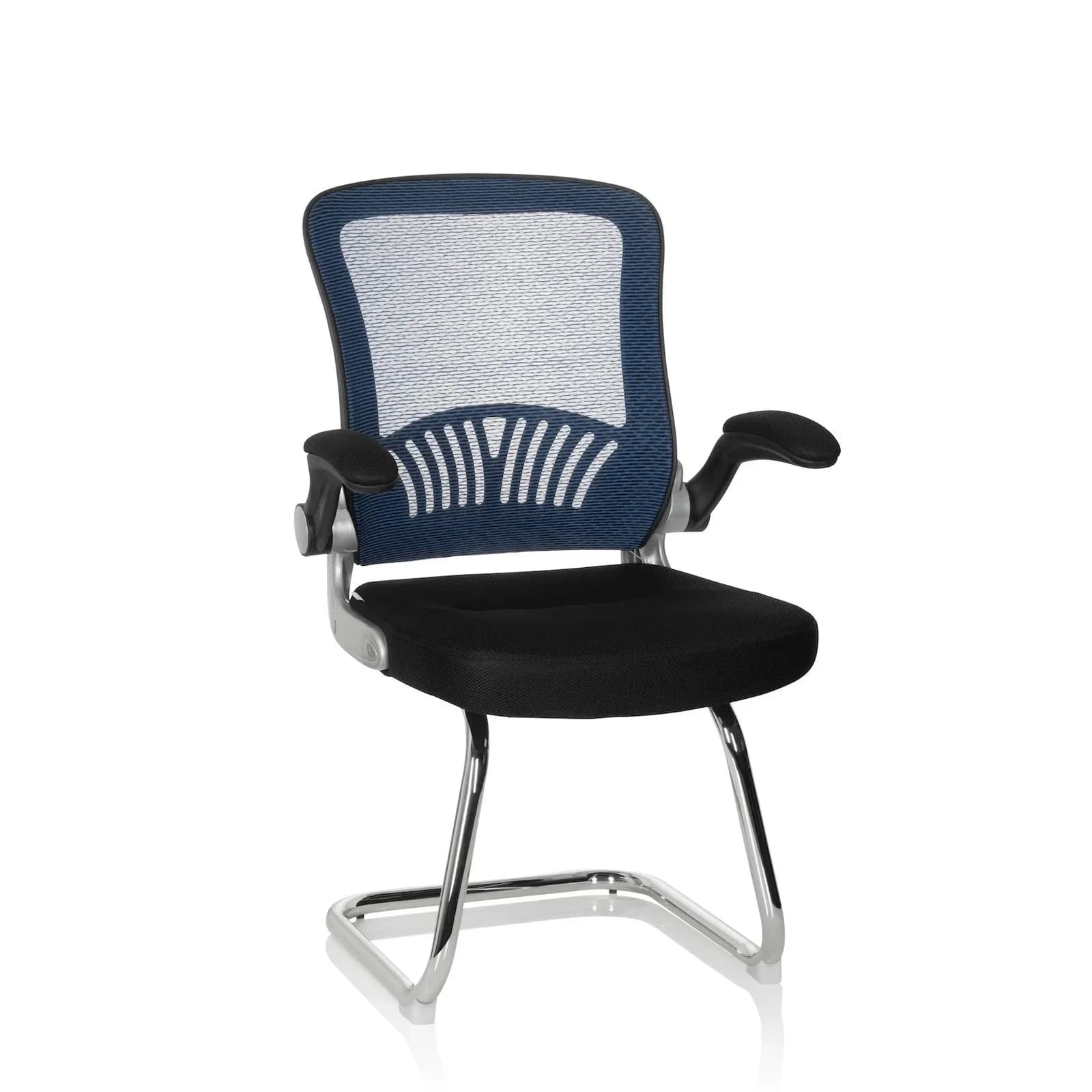 hjh OFFICE Freischwinger FLYER PRO V Stoff/Netzstoff mit Armlehnen