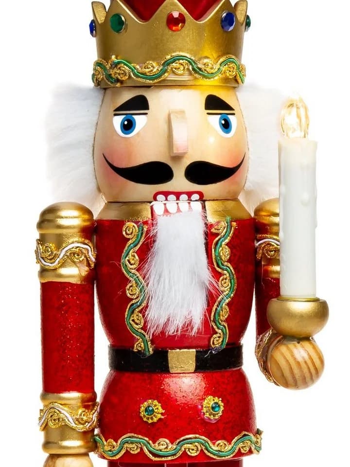 SIKORA Nussknacker Weihnachtsfigur mit LED-Kerze und Fernbedienung - Bild 4