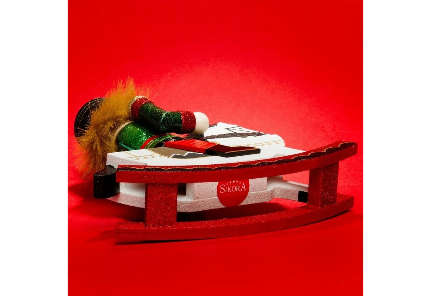 SIKORA Weihnachtsfigur Nussknacker Reiterlein XL Grün/Rot - Bild 5