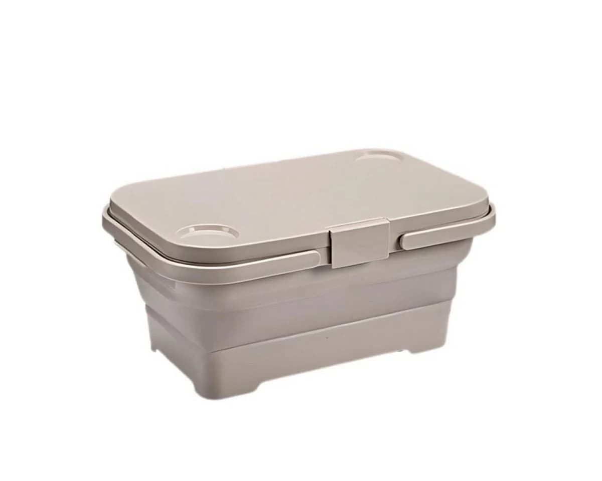 COFI 1453 Picknickkorb mit Tisch Klappbar 3in1 Beige - Bild 2