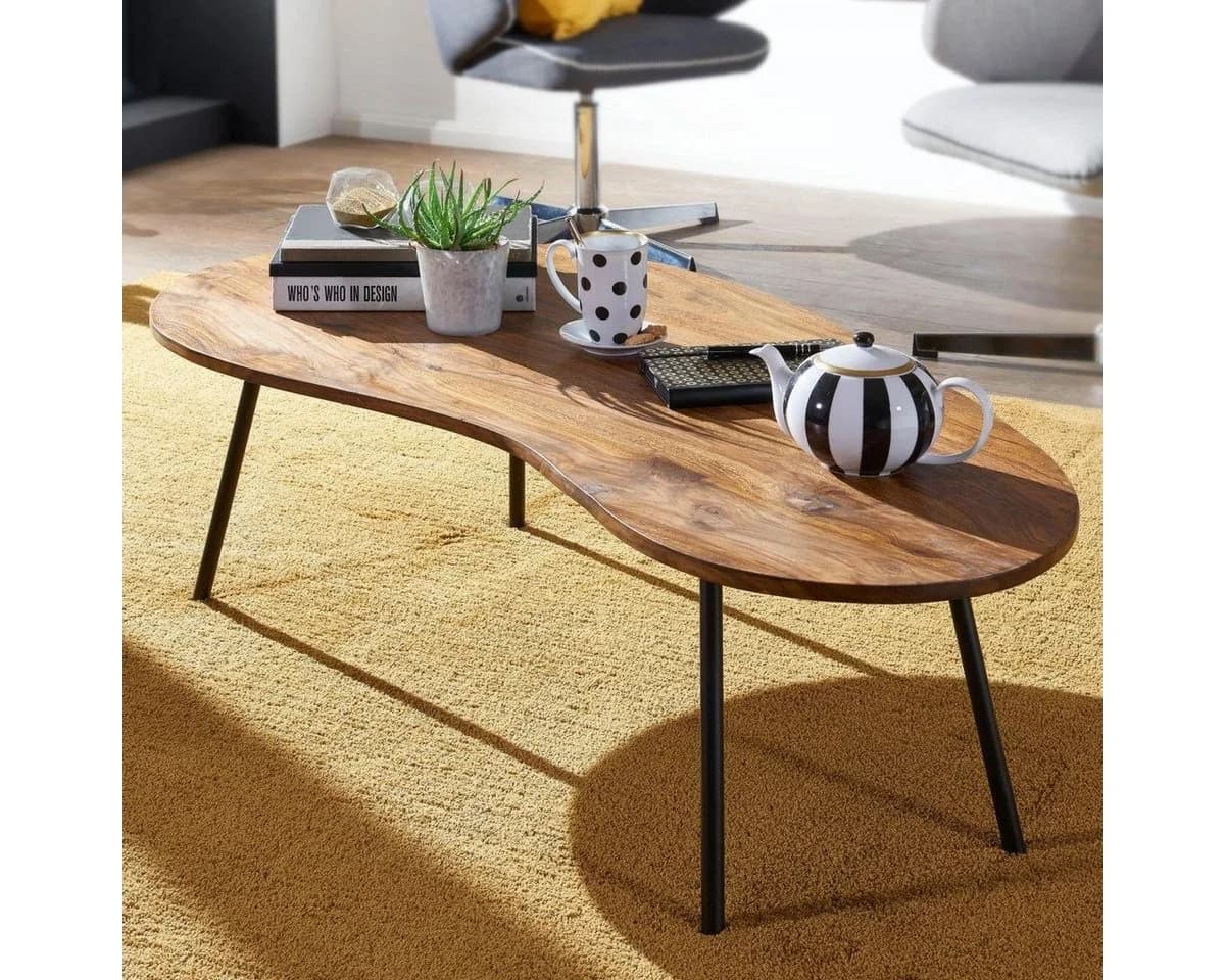lovingHome® Couchtisch Nierenform Massiv Palisander - Bild 2