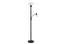Lucande Stehlampe Dunja, Metall, Braun, Landhausstil, Leselampe Bild 2
