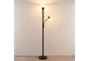 Lucande Stehlampe Dunja, Metall, Braun, Landhausstil, Leselampe Bild 5