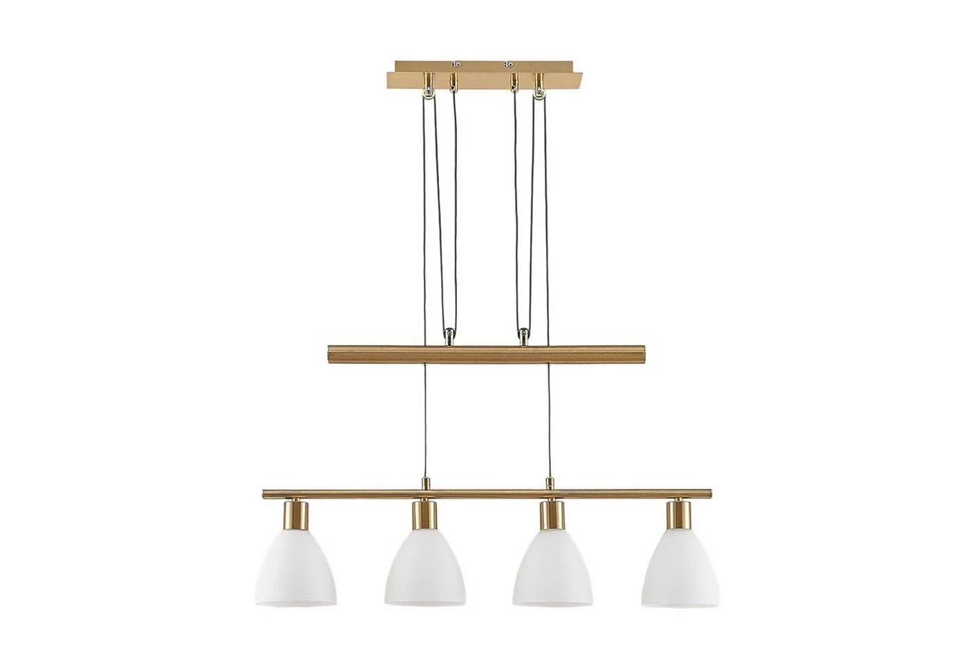 Lindby Hängelampe Simeon Messingfarben Glas 73 cm E14 - Bild 2