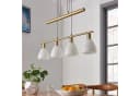 Lindby Hängelampe Simeon Messingfarben Glas 73 cm E14 Bild 4