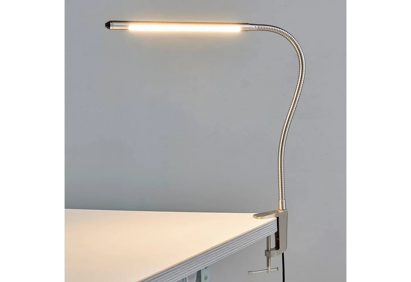 Lindby Klemmleuchte Lionard 4W LED Warmweiß Nickel-matt - Bild 4
