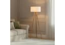 Lindby Stehleuchte Charlia Holz Stoff 150cm Bild 1