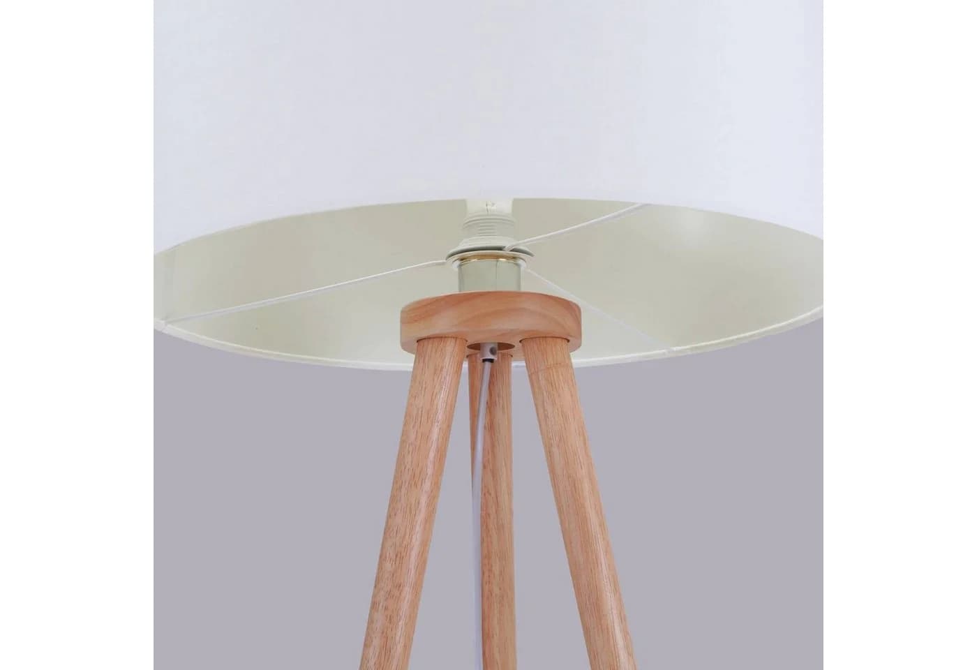 Lindby Stehleuchte Charlia Holz Stoff 150cm - Bild 5