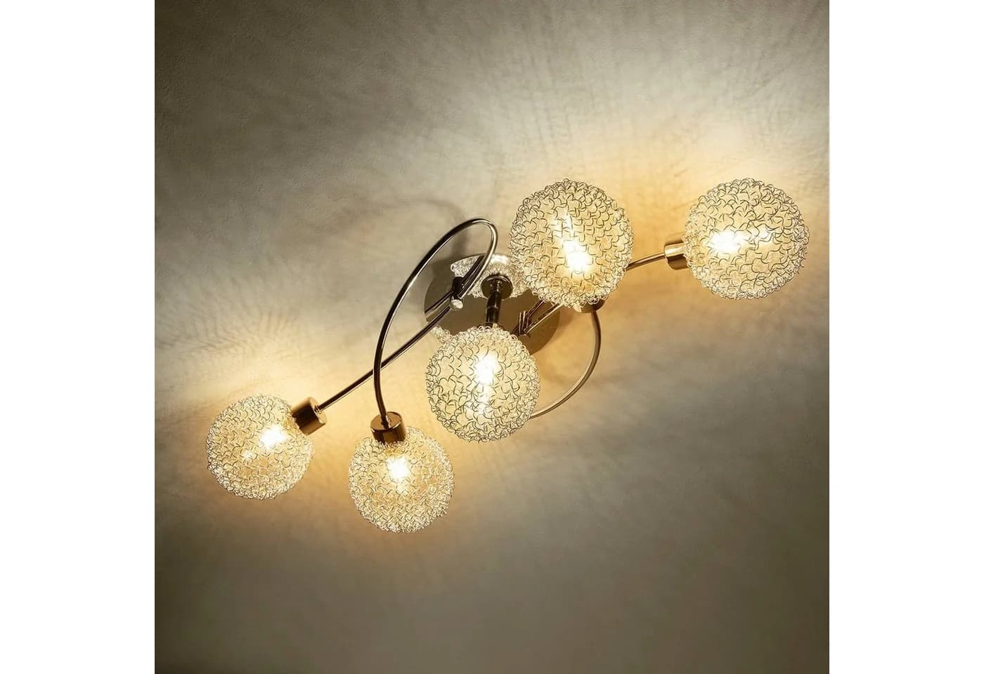 Lindby Deckenlampe Ticino Metall Chrom IP20 5 x 3 W LED - Bild 4