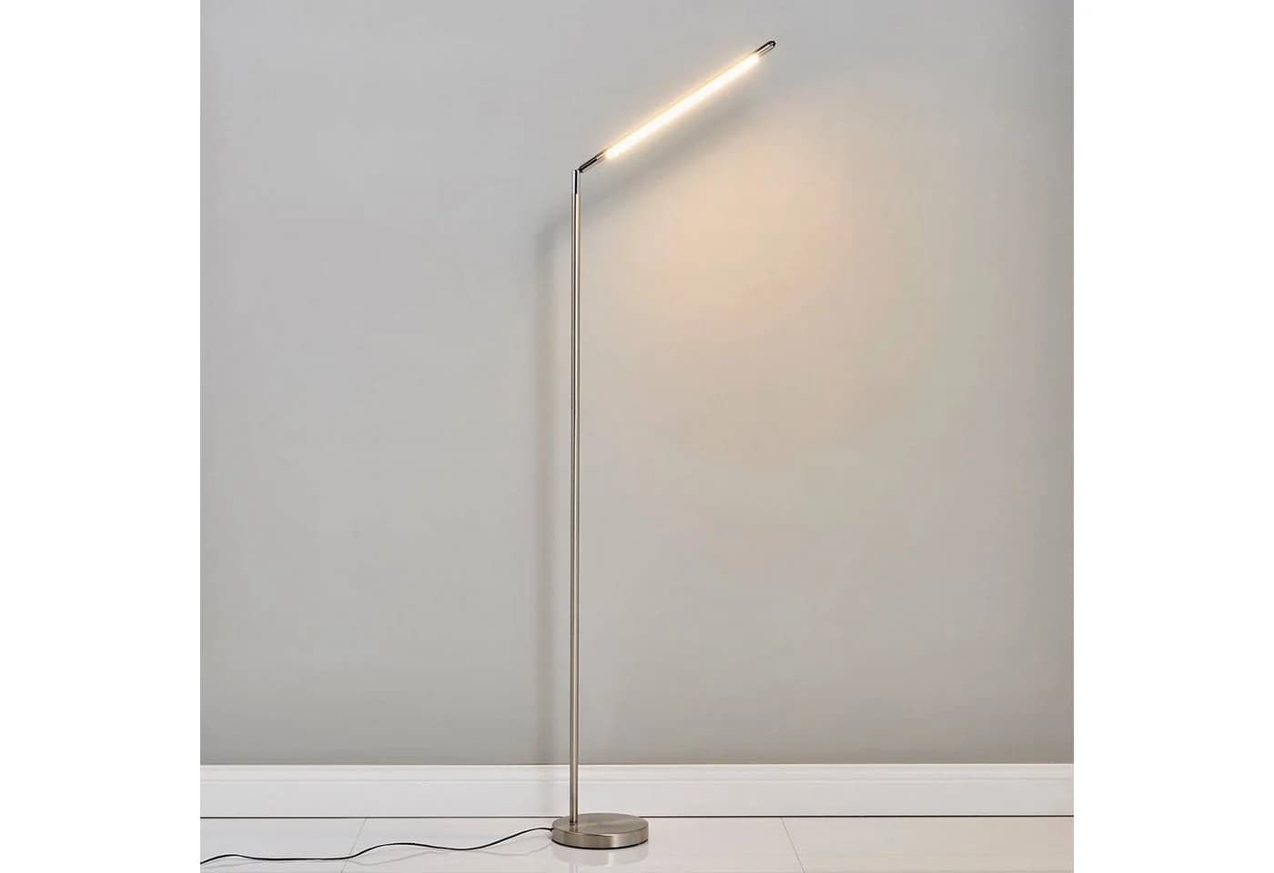 Lindby LED-Stehleuchte Jabbo 163 cm Nickel Metall - Bild 4