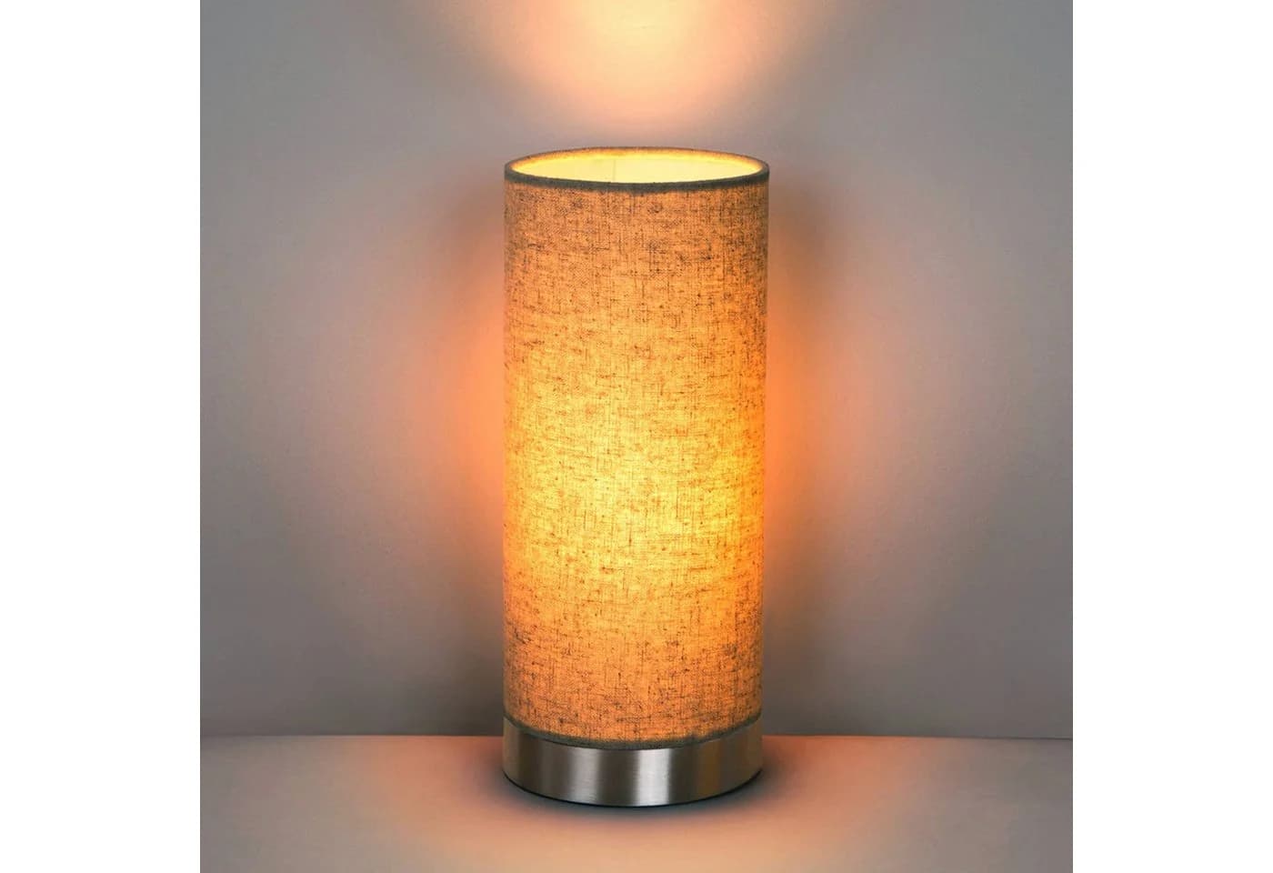 Lindby Tischleuchte Ronja Cremefarben Stoff - Bild 5
