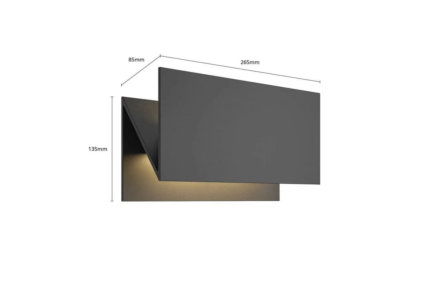 Lucande LED-Außenwandleuchte Meja Schwarz Metall IP54 - Bild 5