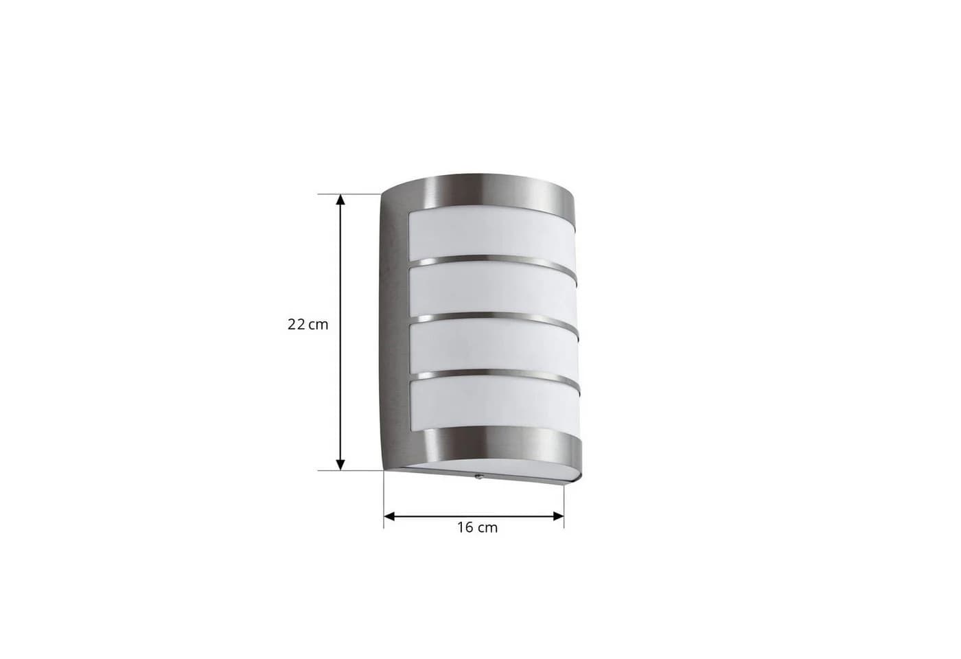 Lindby Außen-Wandleuchte Noyan Edelstahl Alu IP44 - Bild 5