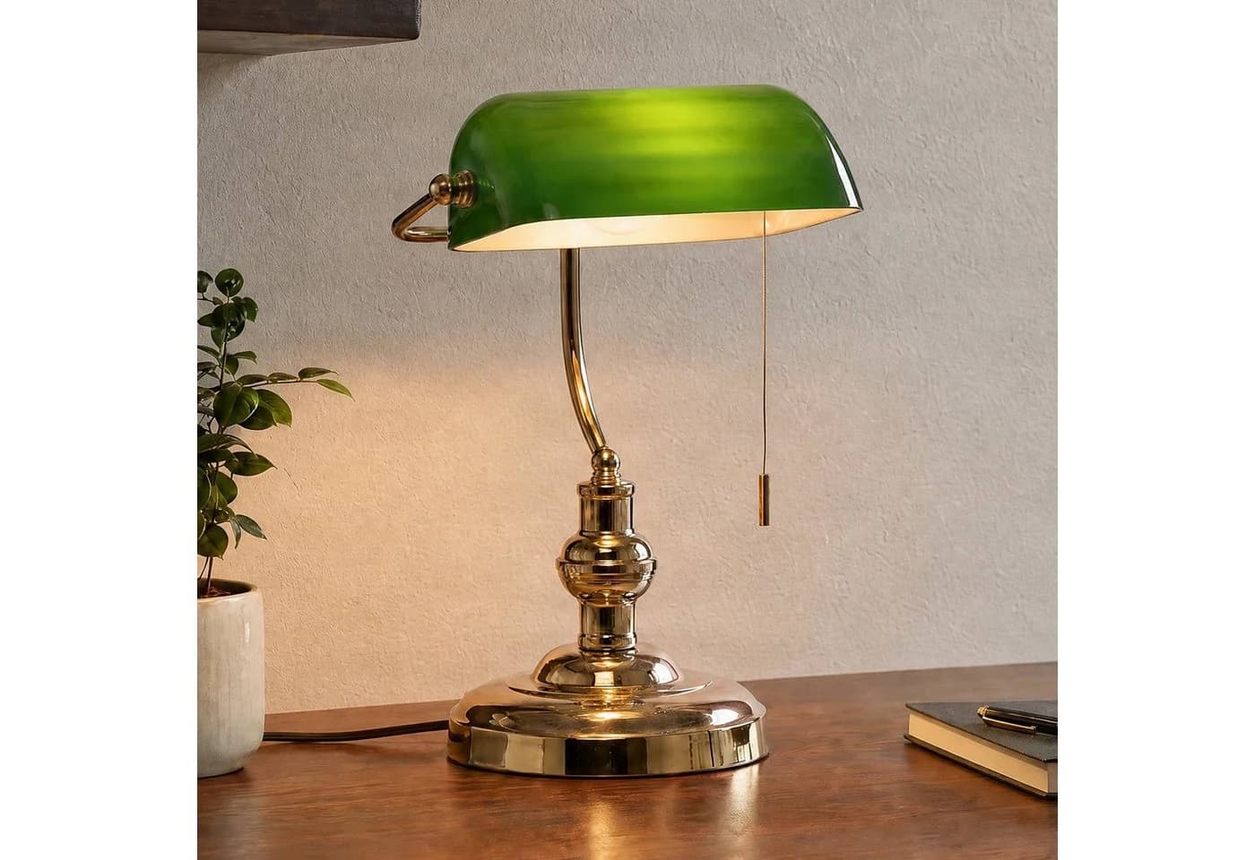 Lindby Tischleuchte Milenka Messing 39 cm